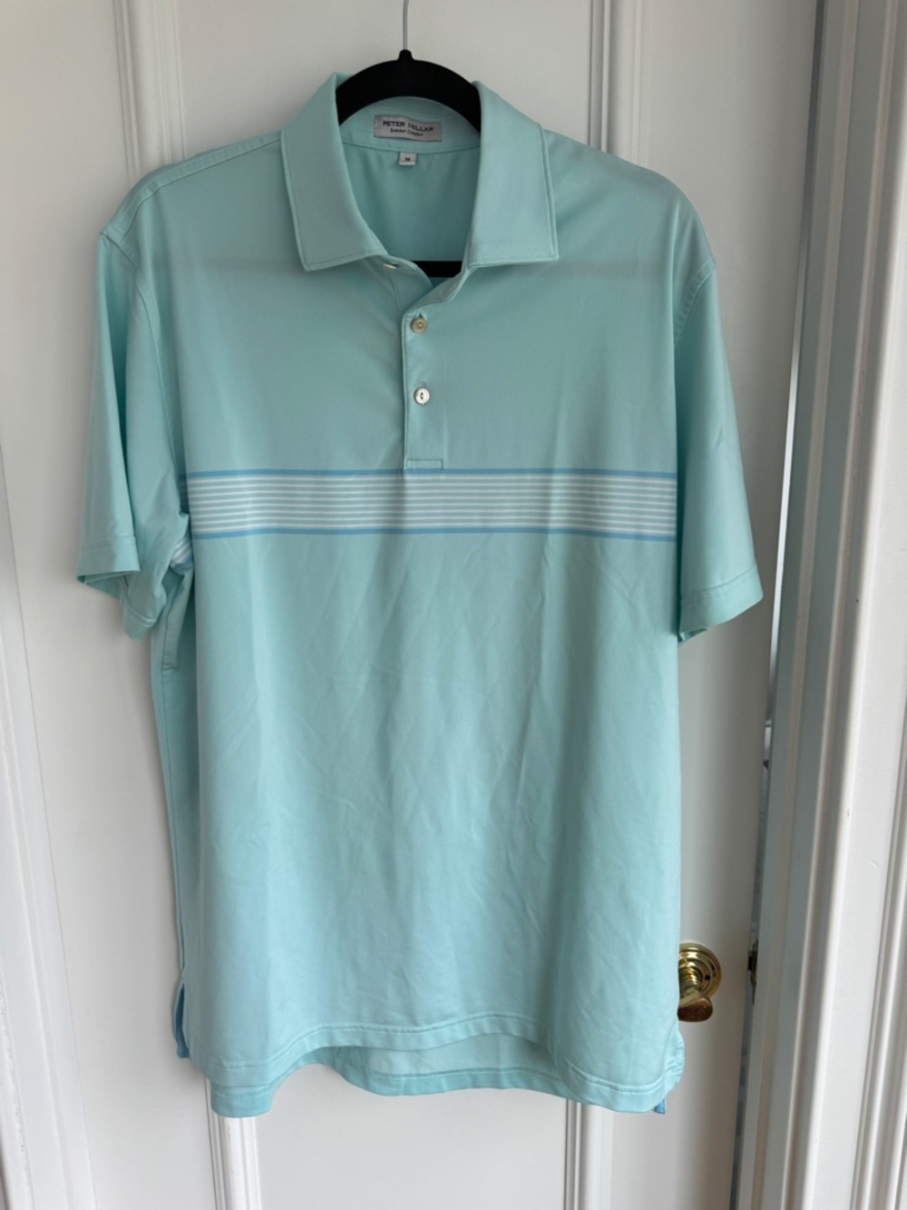 Peter Millar Mens M Performance Polo Shirt Summer Comfort EUC